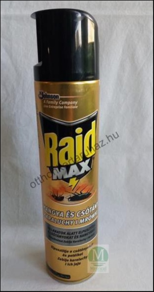 Raid Max csótány-és hangyairtó aeroszol 400 ml