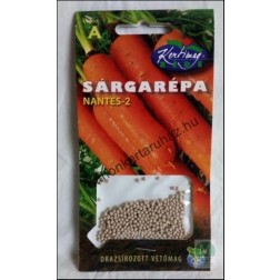 Sárgarépa nantes 2 drazsírozott vetőmag